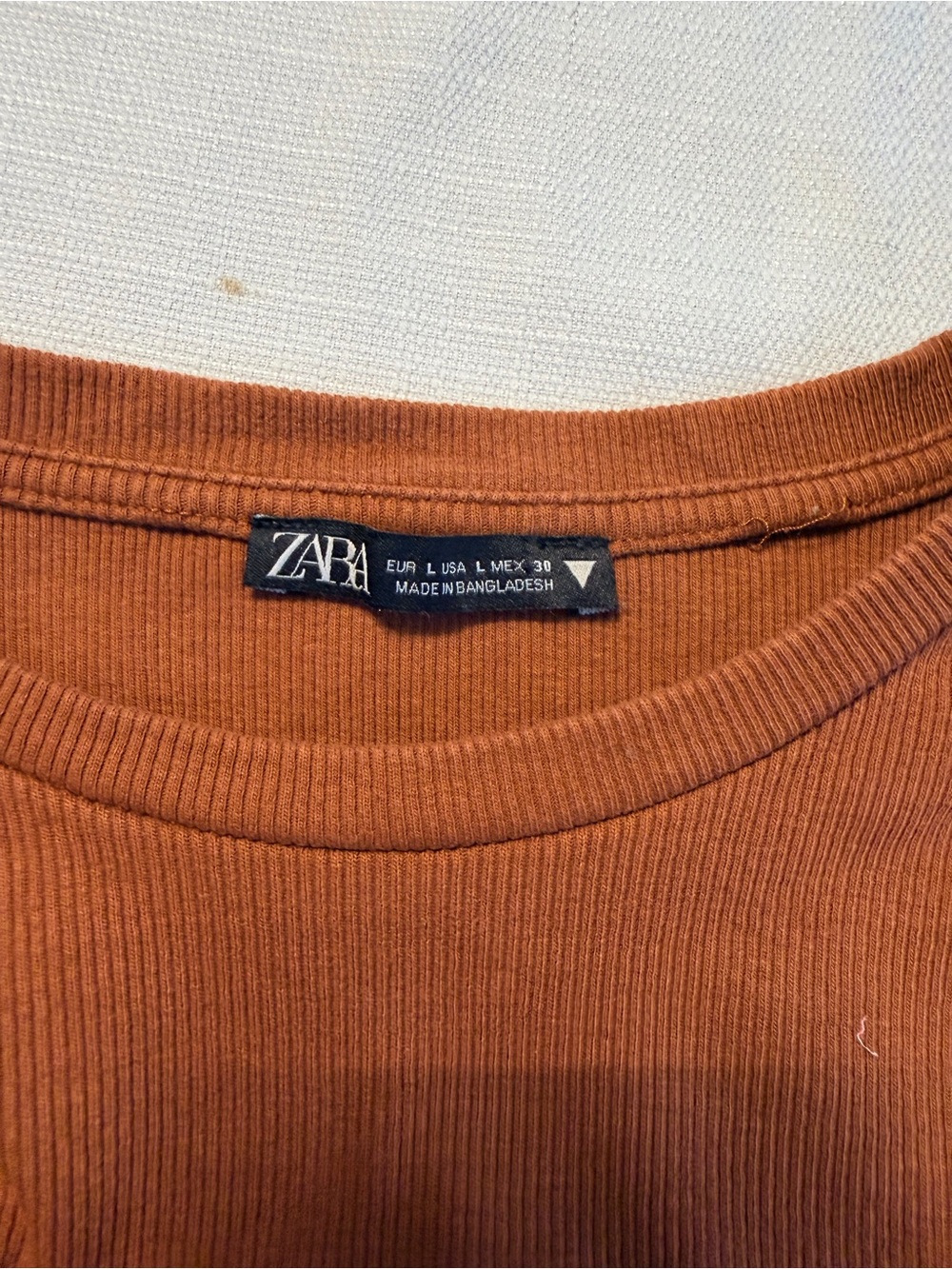 Zara Rust Short-Sleeve Ruched Mini Dress - Picture 6 of 7